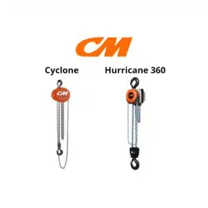 comparing the CM Cyclone and the Hurricane 360 hand chain hoist