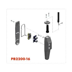 PB2200-16 Pushbutton Station and Control Cable Assembly 2-Speed 16-ft Cable Length Mobile Image